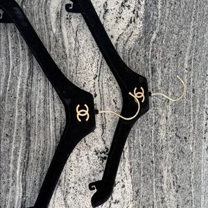 CHANEL Black and Gold Luxury Hangers